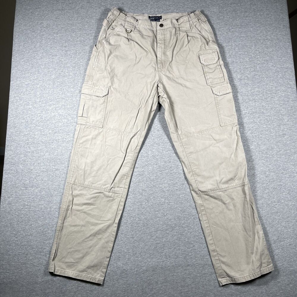 5.11 Tactical Series Cargo Pants Mens 30x32 Beige Cotton Canvas Relaxed Fit
